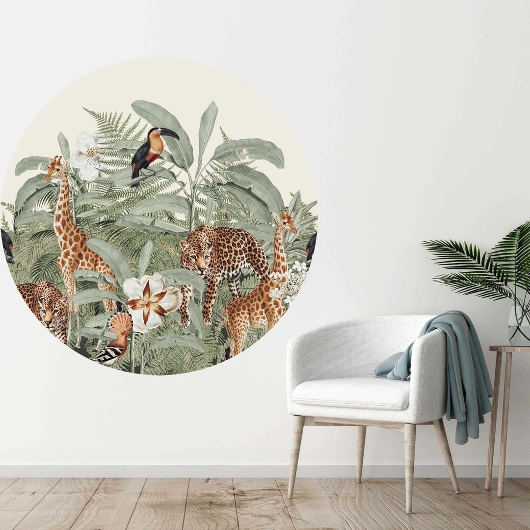 decalmile Jungle Dierlijke Boom Tak Muurstickers Safari Dierlijke Aap Koala Muurtattoo Babykinderkamer Kinder Woonkamer Slaapkamer Wanddecoratie