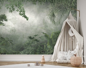 Forest adventures: jungle wallpaper for the children's room - wall stickers with forest motifs - perfect decoration for the baby room - TP121