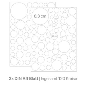 Kreise Aufkleber 120 Stück Wandtattoo für Babyzimmer Sticker Kreis Wandaufkleber Kinderzimmer Punkte Dots Klebepunkte V283 BEIGE CREME Bild 3