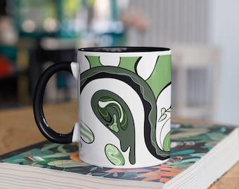 Abstract 3D Coffee Mug, Checkered Cup, Optical Illusion Artistic Cup, Coworker Gift