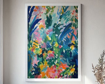 Abstract Wall Art, Abstract Art, Oil Painting, Printable Art, Landscape, Wall Decor, Colorful Wall Art, Printable Wall Art, Digital Download