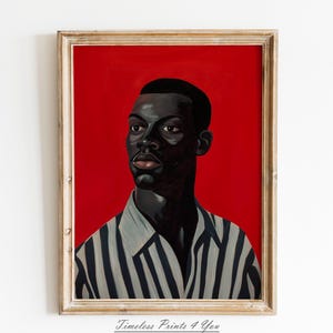 African American Wall Art, Black Art Prints, Black Wall Art, Black Man Portrait Art, African American Digital Downloadable Art, Fine Art