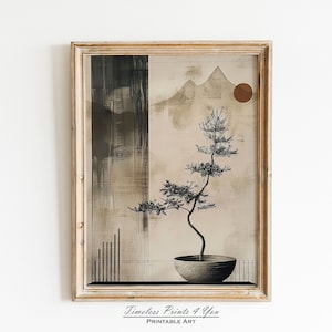 Japandi Wall Art, Japandi Decor, Japanese Wall Art, Wabi Sabi Wall Art, Wabi Sabi Decor, Neutral Wall Art, Japanese Tree Art, Modern Art