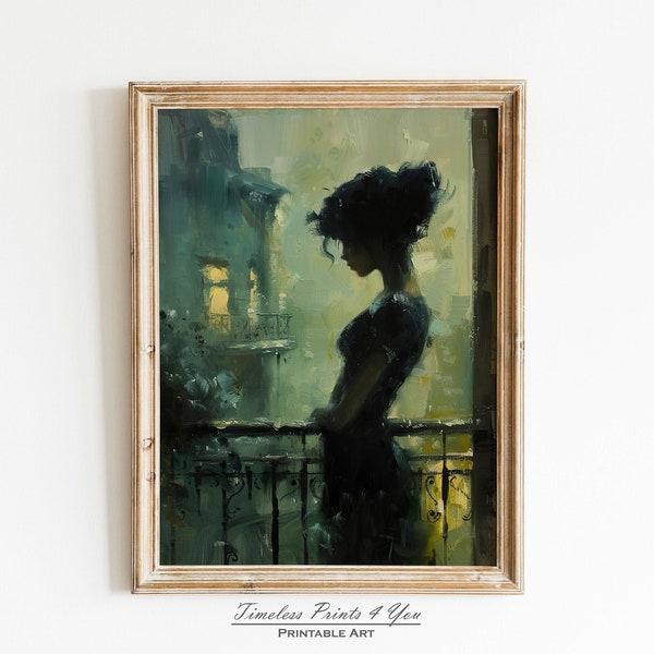 Printable Oil Paintings Of Black Women, Black Girl Victorian Print, Sad Victorian Woman, Digital Prints African American Art, Woman Painting