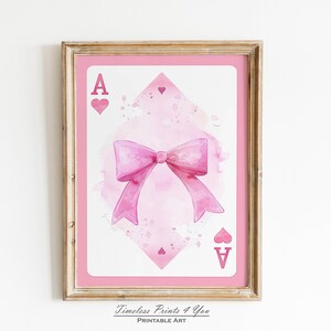Kokette Raumdekor, Kokette Wandkunst, Vintage Girly Wandkunst, Preppy Print, Preppy College Wohnung Druck, Pastellkunst, rosa Schleifen-Wandkunst