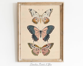 Butterfly Print Butterfly Art Print Butterfly Prints Butterfly Wall Art Butterfly Printable Vintage Butterfly Print Digital Butterfly Print