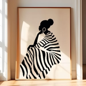 African American Wall Art Black People, African Essence Art Print, Black Women Art Print, Digital Black Art Prints, Modern Black Art