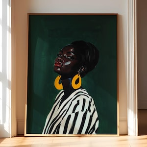 Black Woman Wall Art, Black Art Prints, Black American Art, African American Digital Downloadable Art, Black Art Painting, Black Artist Art