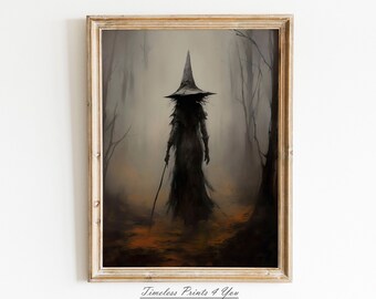 Witch Printable Art, Witchcore Print, Witchy Printable Art, Witchy Prints Wall Art, Witchy Printable, rustic halloween art, Halloween Print