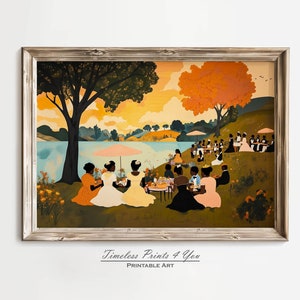 Arte afro-americana, arte do século 19, arte de parede afro-americana, pintura a óleo afro, arte negra vintage, gravuras de arte negra, arte de parede preta