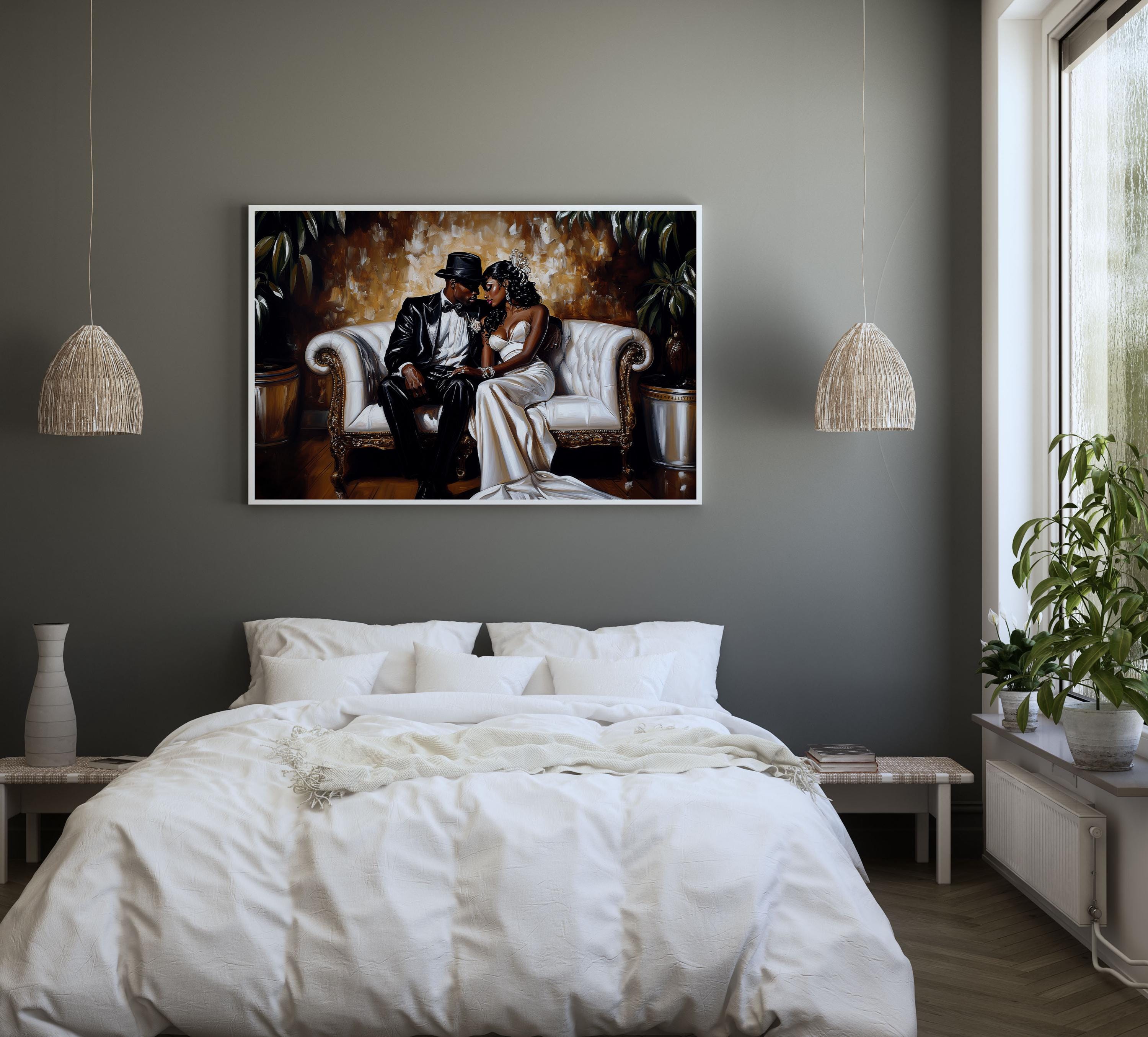 Black Couple Wall Artnull