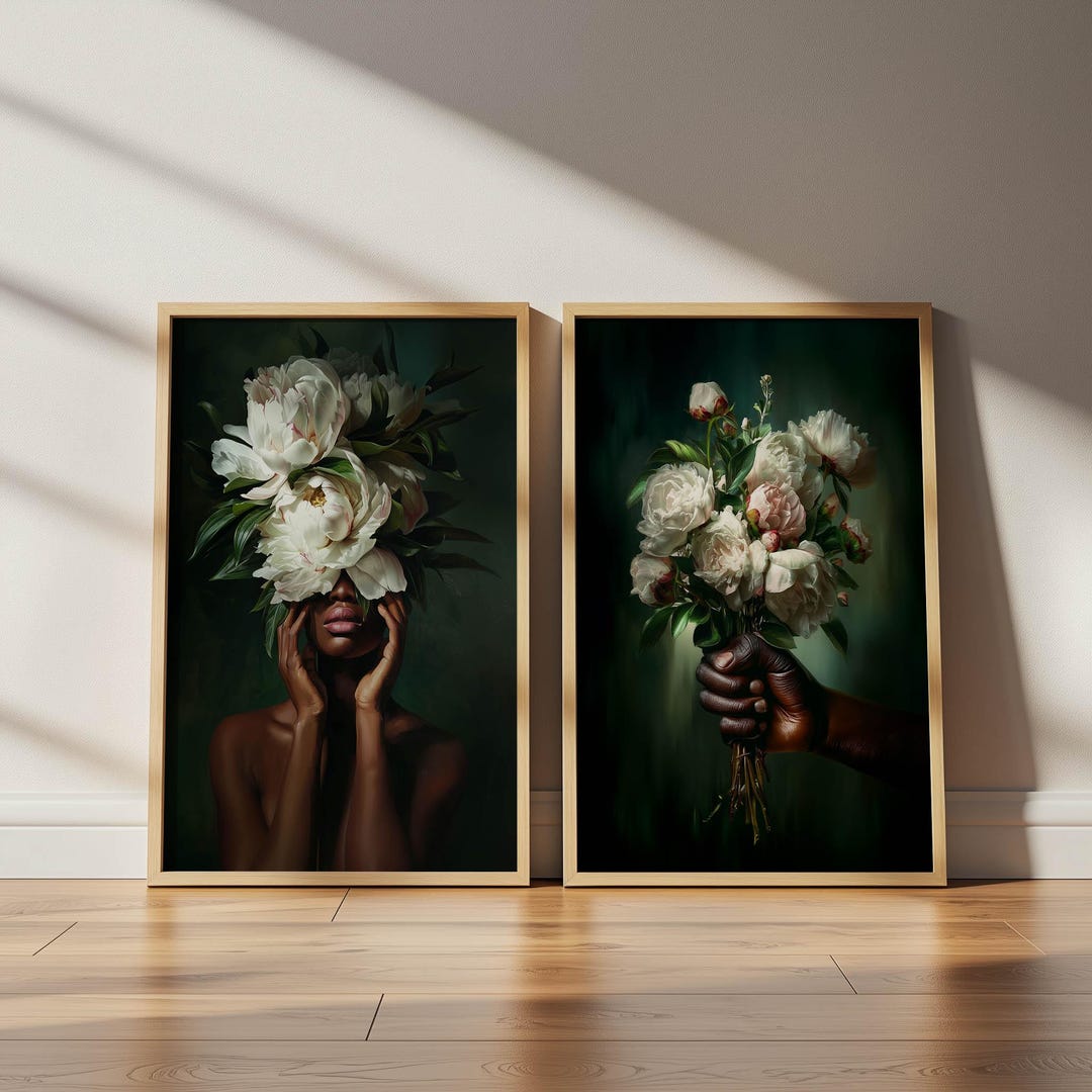 African American Black Woman Wall Art Digital Download Set of 2 - Etsy
