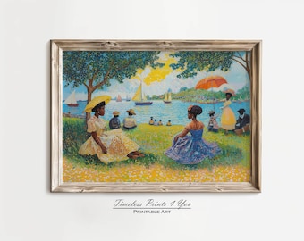 Afroamerikanerwandkunst, schwarze Kunstdrucke, Afroamerikanerkunstwerk, Ölmalerei-Downloads Afroamerikaner, Vintage afroamerikanische Kunst