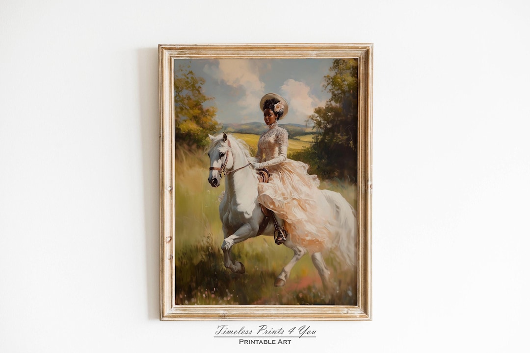 Black Woman on White Horse, Pictures of Vintage Black Woman Riding on A ...
