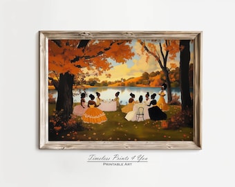 Afroamerikanische Wandkunst, schwarze Kunstdrucke, afroamerikanische Kunstdrucke, schwarze Kunstmalerei, Vintage schwarze Kunst, Junteenth Picnic Print