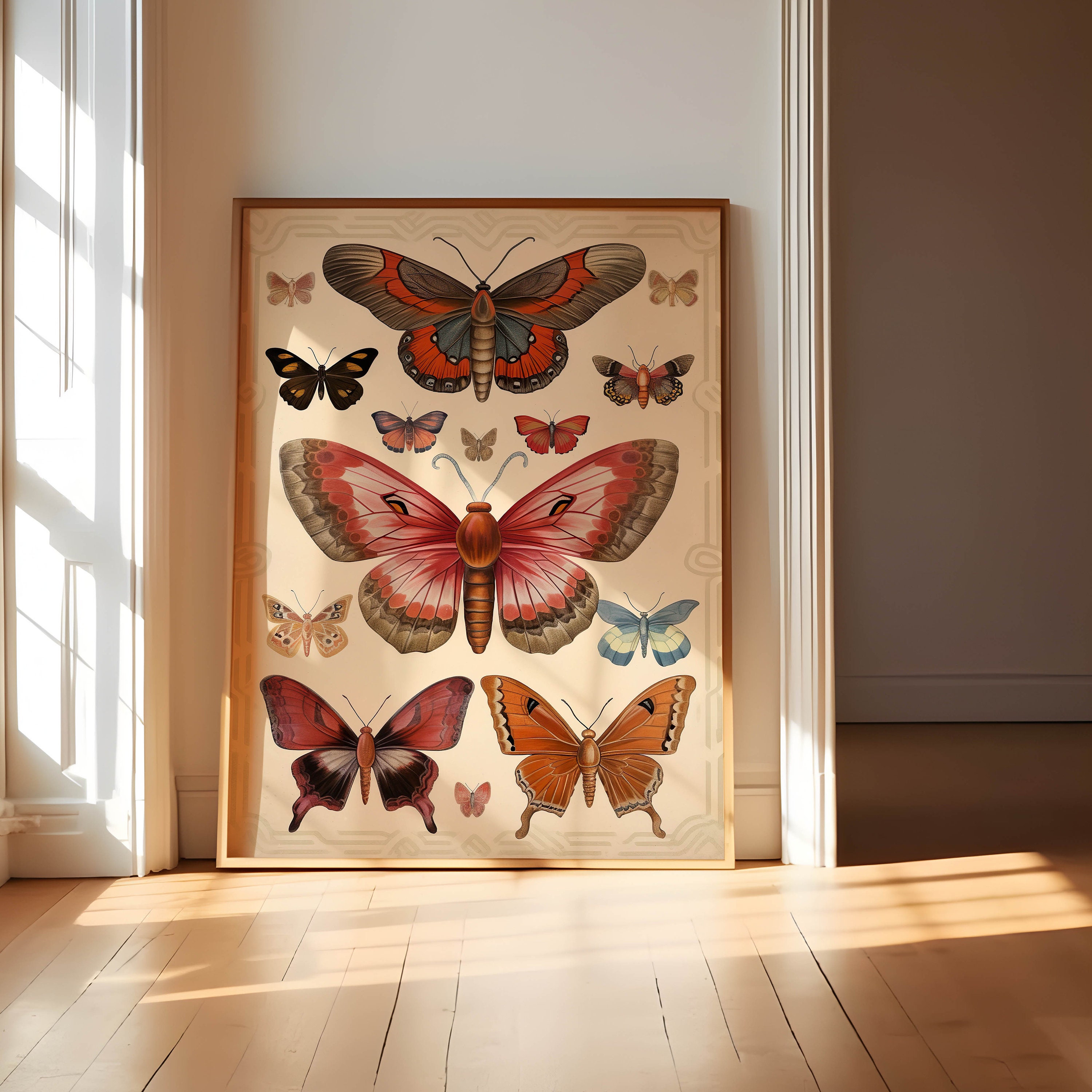 Butterfly Printable Wall Art, Butterfly Art Print, Boho Butterfly Art ...