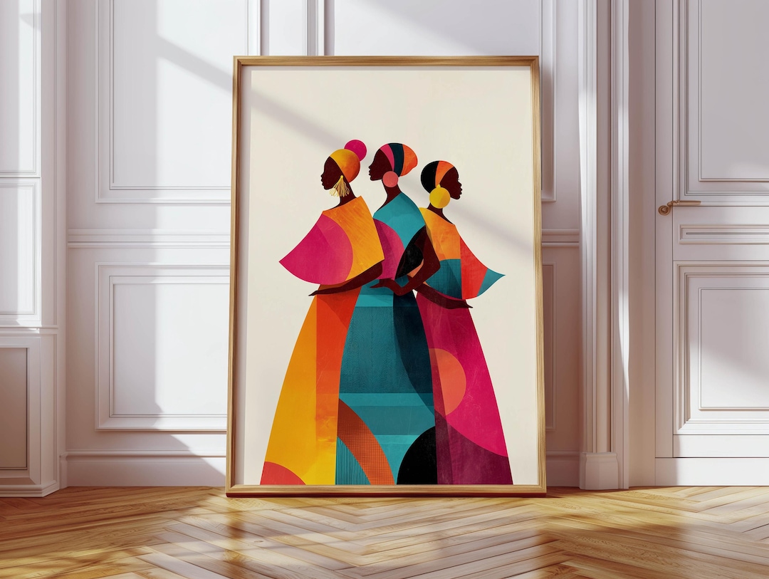 African American Black Woman Abstract Wall Art Poster - Etsy