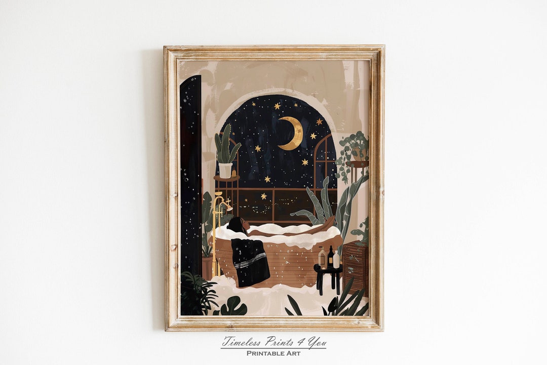 African American Bathroom Wall Art, Afro Art for Bathroom, Downloadable ...