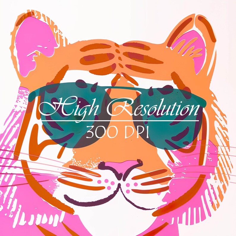 Pink Tiger Wall Art Prints, Retro Tiger Print, Preppy Maximalist Wall Art, Pink Preppy Wall Art, Coquette Room Decor, Pastel Wall Art image 10