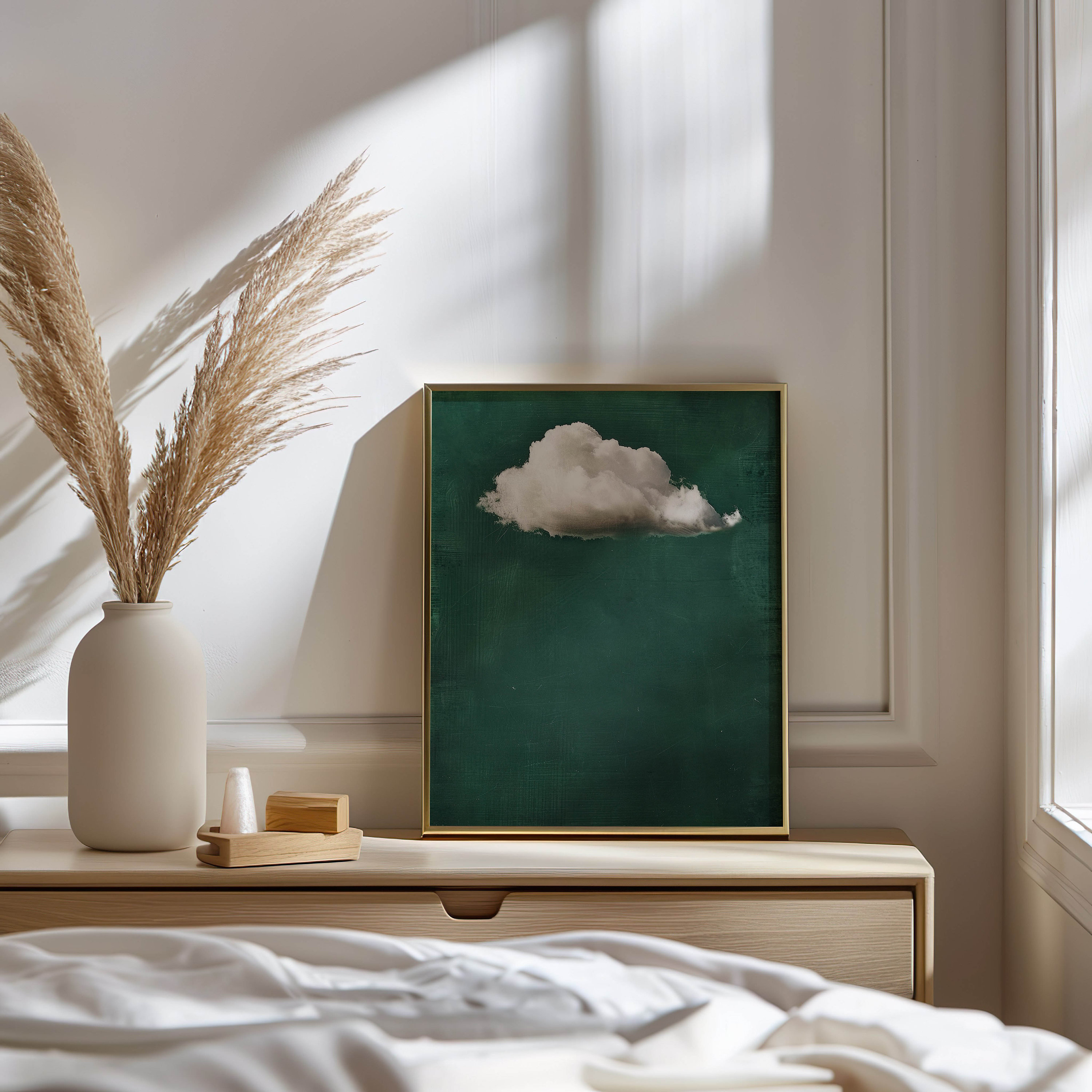 Printable Cloud Art, Digital Download Clouds, Cloud Vintage Art Print ...