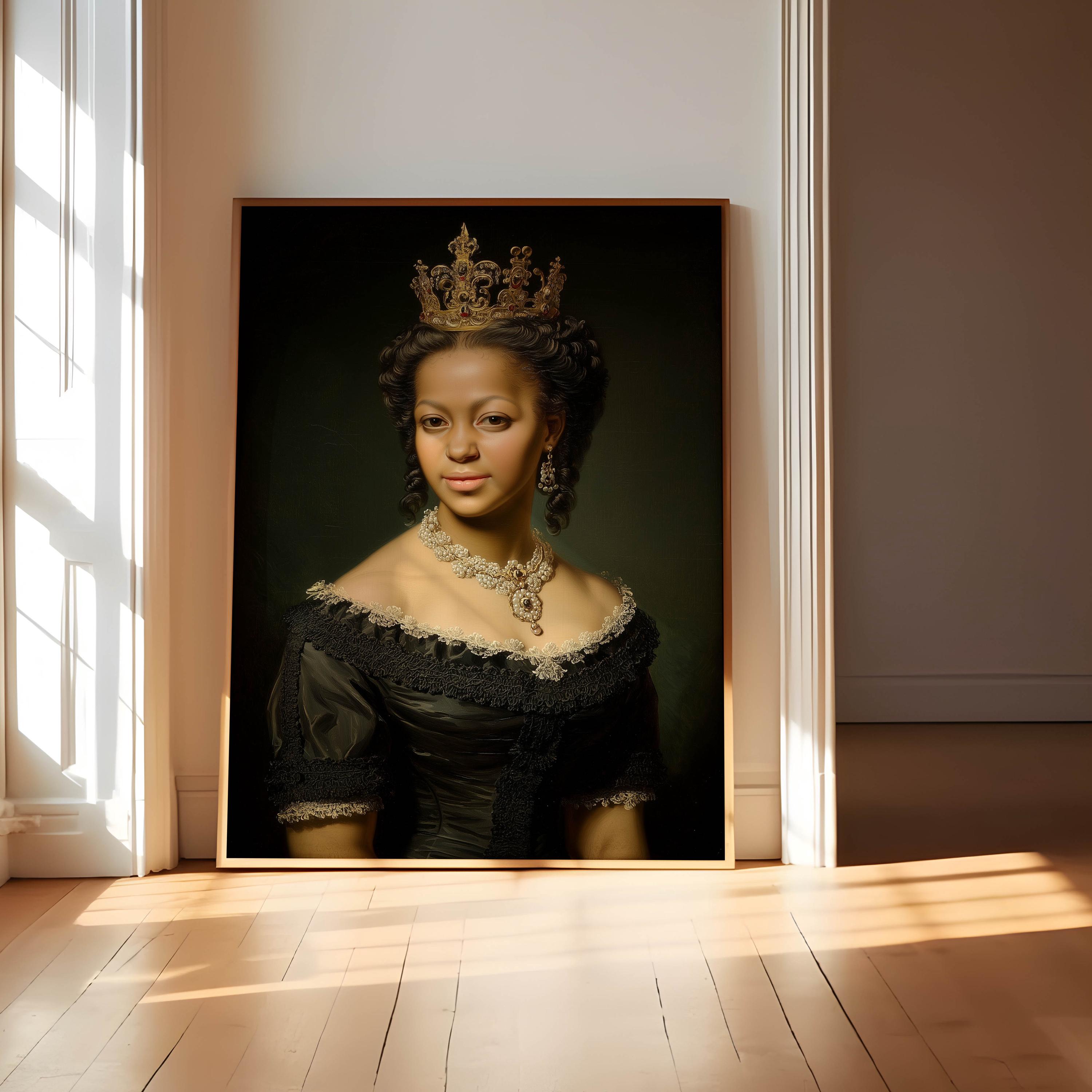 African American Princess Black Woman Art Digital Download, Victorian ...