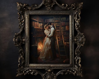 Dark Academia Library Wall Art, Dark Aesthetic Books Wall Art, Dark Library Art Print, Gothic Wall art Downloads, Dark Moody Wall Art