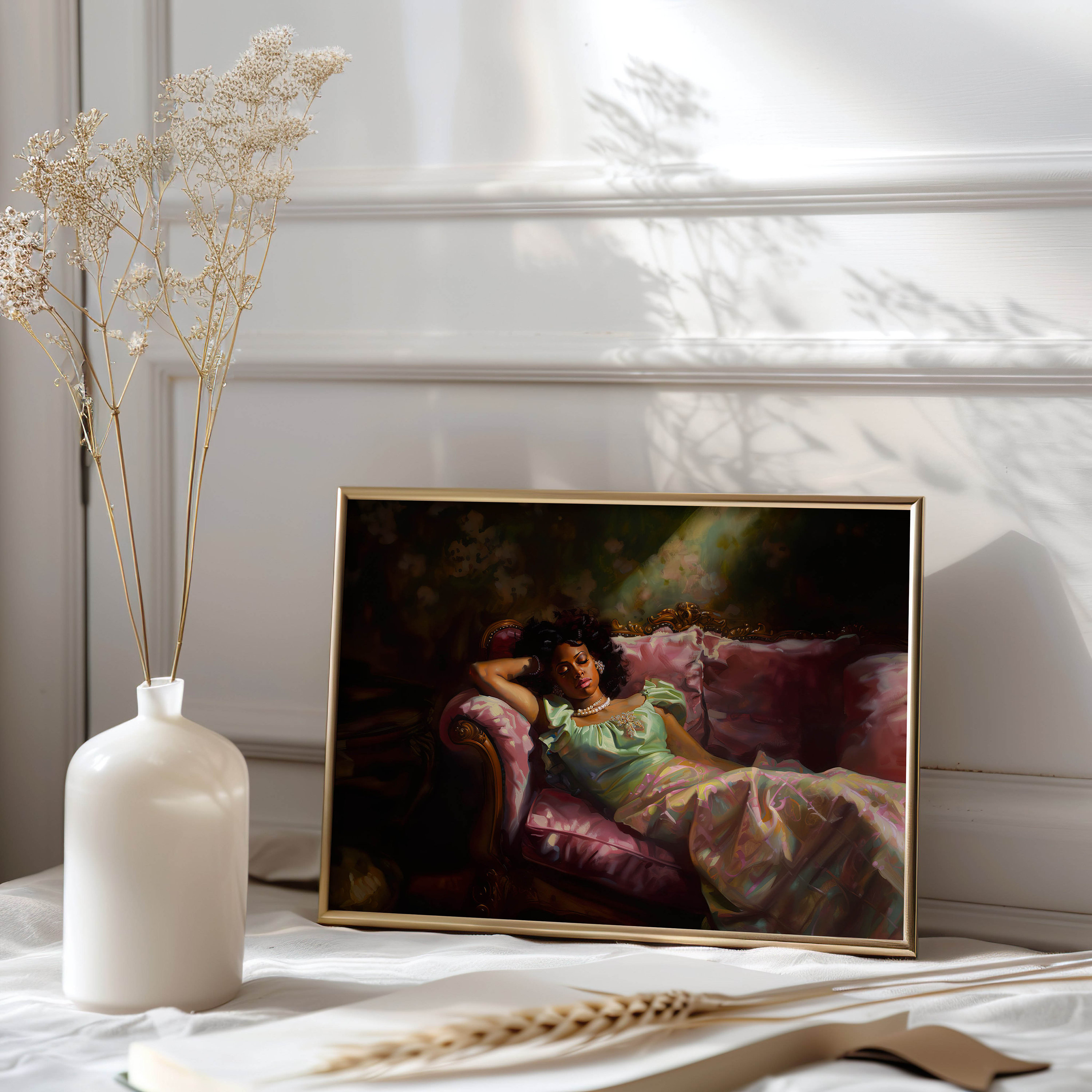 African American Victorian Wall Art, Downloadable Art Black Woman ...