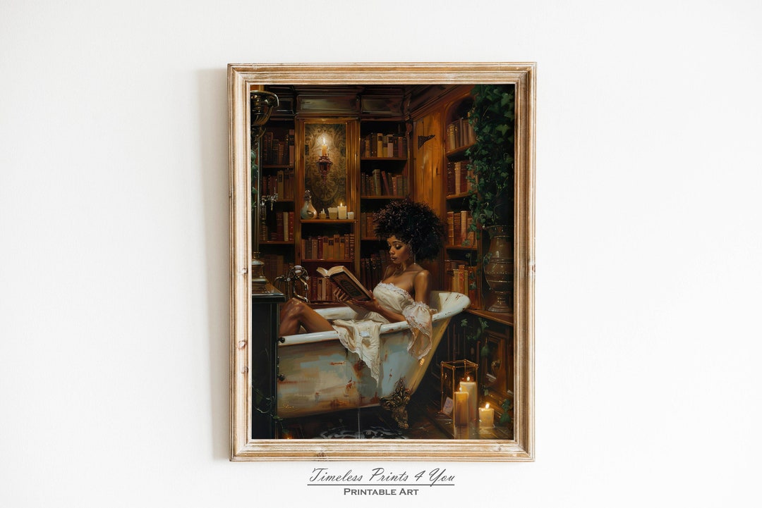 African American Wall Art for Bathroom, African American Bathroom Art, Black Vintage Bathroom ...