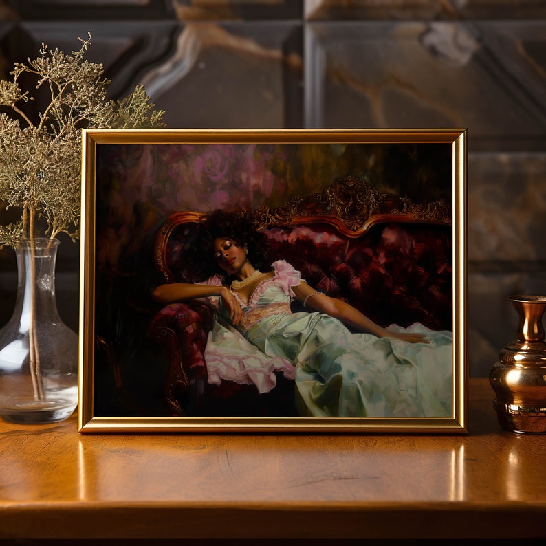African American Victorian Wall Art, Downloadable Art Black Woman ...