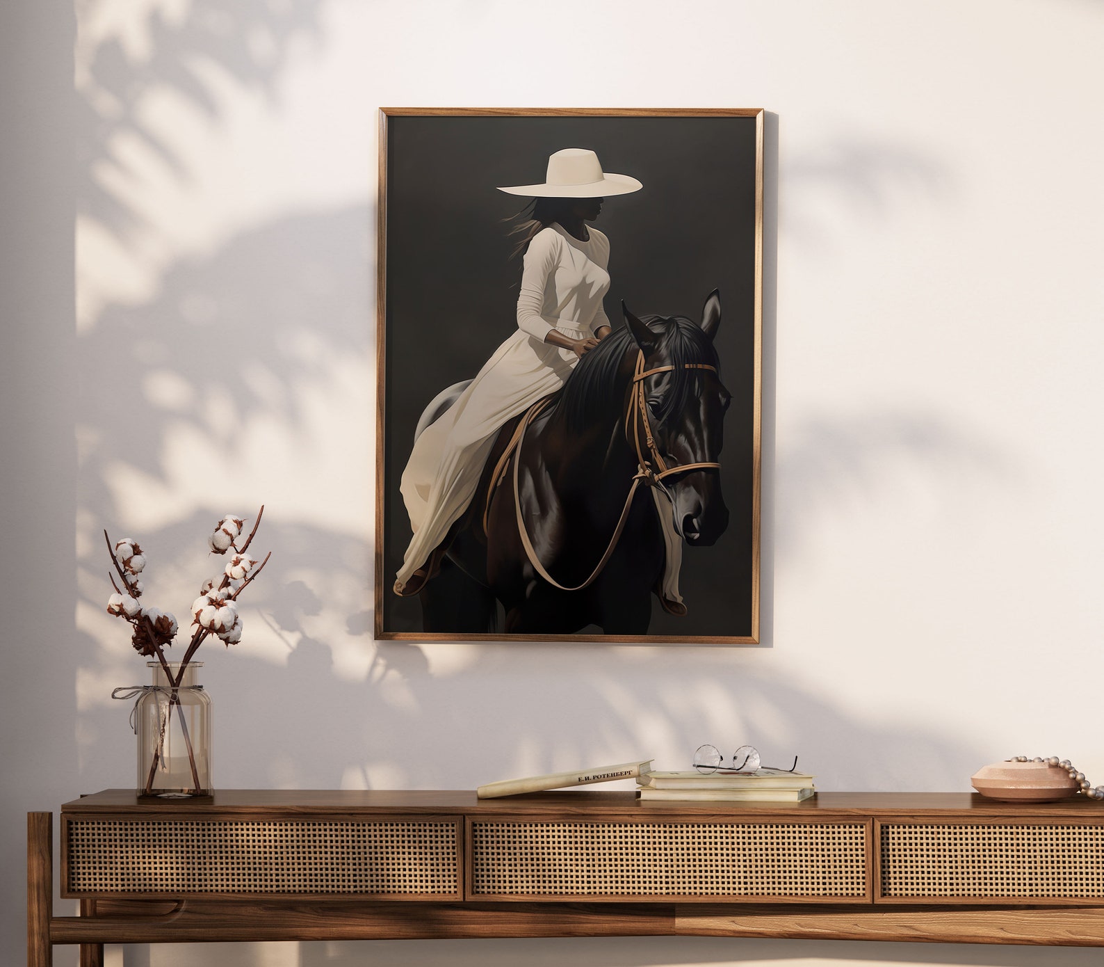 Black Woman on Horse Print Set of 2, African American Art, Black Owned ...