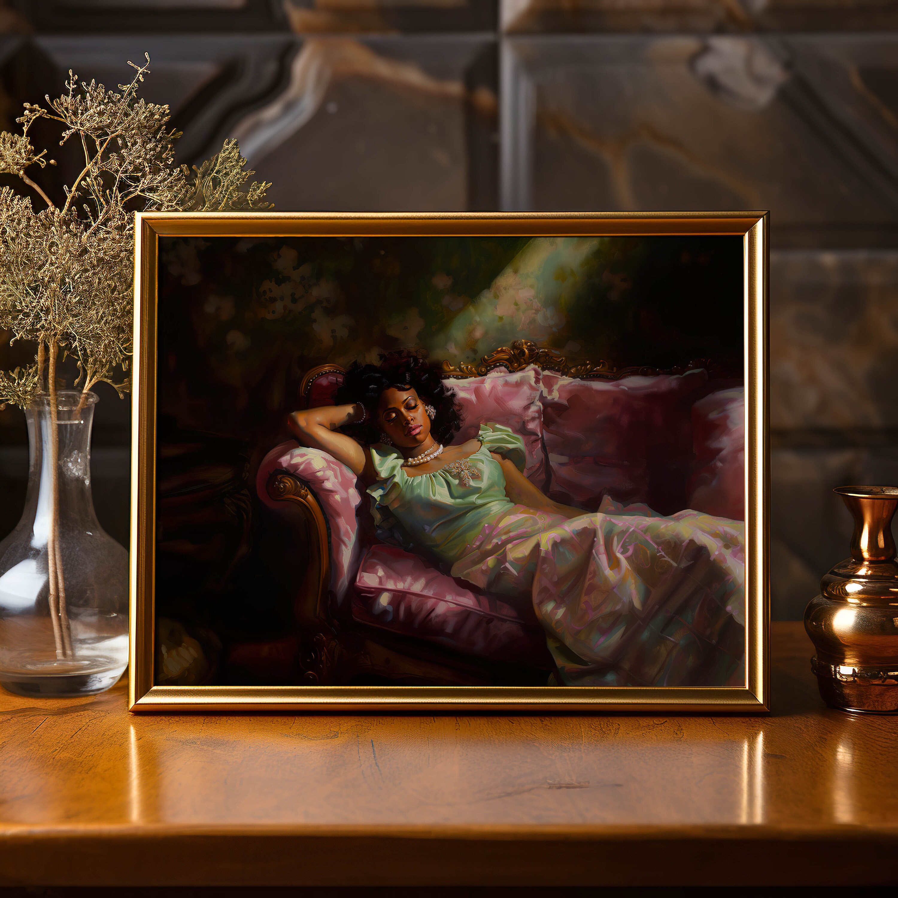 African American Victorian Wall Art, Downloadable Art Black Woman ...