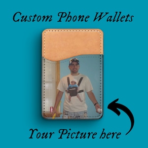 Billetera para teléfono con foto personalizada - Regalo de cumpleaños - Regalos para amigos - Regalos con fotos personalizadas - Billetera para teléfono personalizada