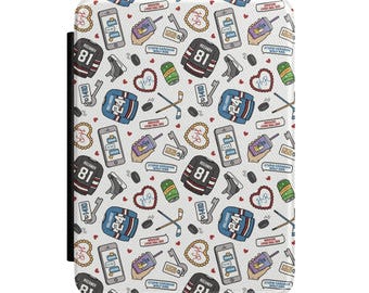 Funda para Kindle con diseño deportivo de la novela romántica de hockey: De enemigos a amantes.