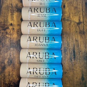 Aruba Vacation 20 oz Skinny Tumbler: Personalized Travel Gift