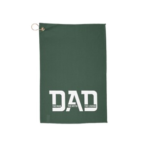 Dad Golf Towels - The Man, The Myth, The Legend, Personalized Golf Gift for Father's Day, Golf Accessories, Gift for Golfers, Sports Towel