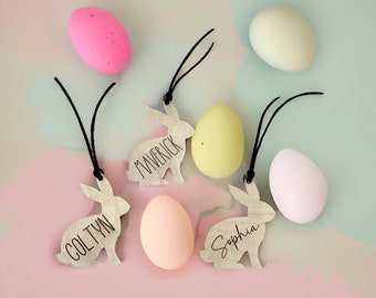 Kids Easter Bunny Basket Tag | Easter Basket Tag | Personalized Easter Basket Tag