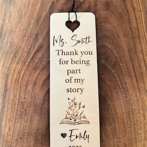 Personalized Teacher Bookmark | Teacher Appreciation Gift | End of Year Gift