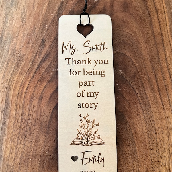 Personalized Teacher Bookmark