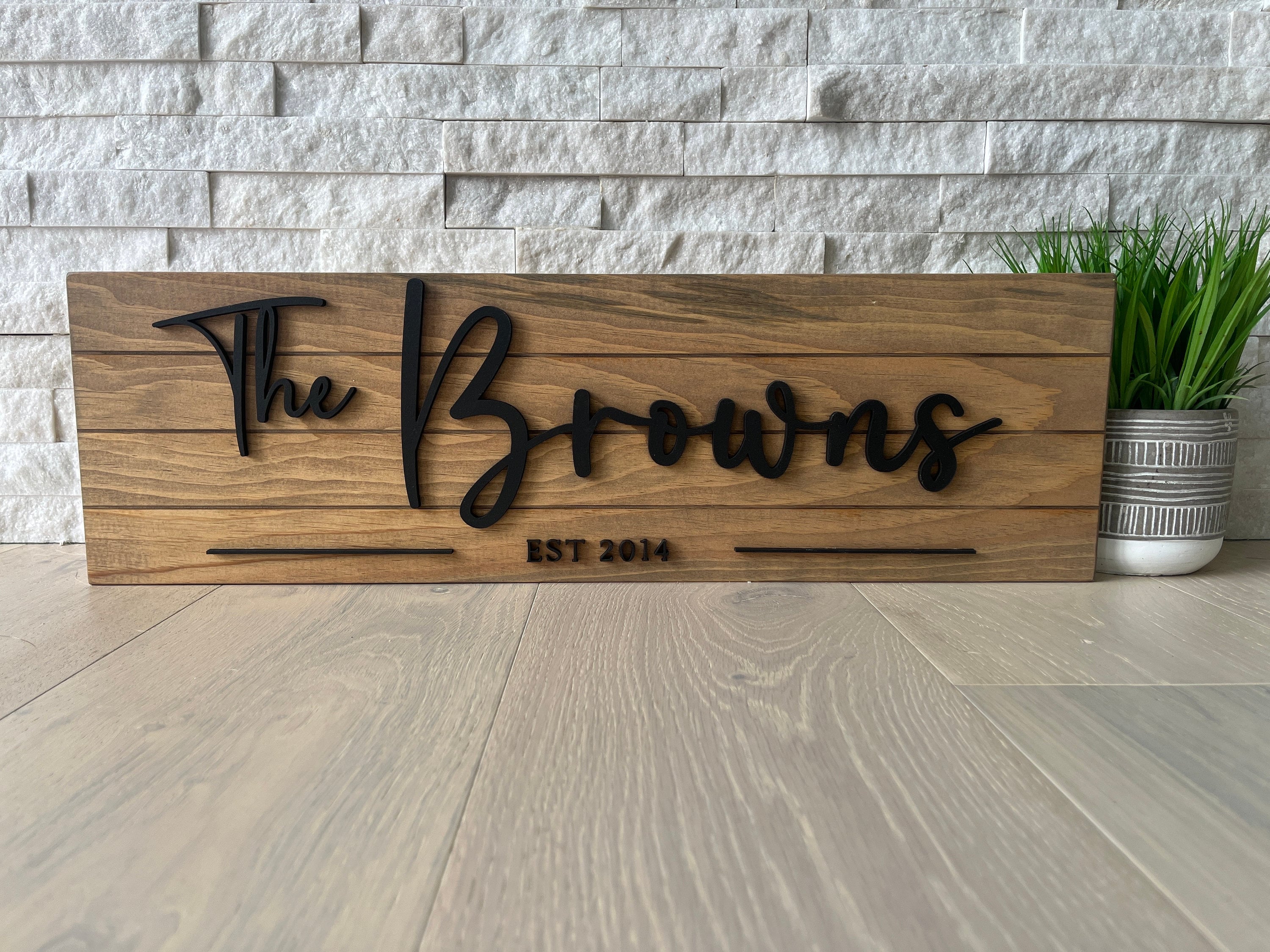 Personalized Family Name Sign | Custom Wood Sign | Wedding Sign