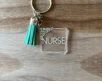 Nurse Keychain with Tassels | Registered Nurse | RPN | RN