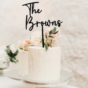 Personalized Wedding Cake Topper | Custom Wedding Cake Topper | Rustic Wood Cake Topper | Anniversary Cake Topper