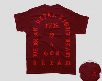 TLOP Ultra Light Beam Unisex Heavy Cotton T-Shirt Tee Kanye West Yeezy Merch (RED)