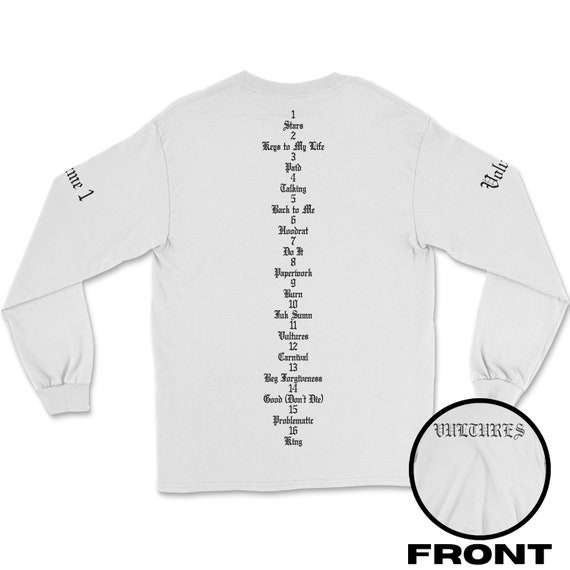 Vultures Volume 1 Tracklist Kanye West and Ty Dolla Sign Unisex