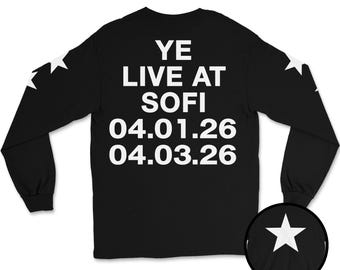 Bully Kanye West Ye Live At Sofi Unisex Ultra Cotton Long Sleeve T-Shirt Tee Yeezy Merch (BLACK)