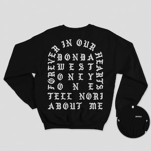 TLOP DONDA Unisex Heavy Blend Sweatshirt Kanye West Yeezy Merch (BLACK)