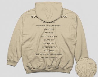 Kanye West inspiro los 808 y la sudadera con capucha Heartbreak Etsy Mexico