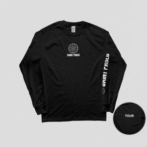 Saint Pablo Tour - Saint Pablo Tour Unisex Ultra Cotton Long Sleeve T-Shirt Tee Kanye West Yeezy Merch (BLACK-white)