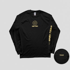 Saint Pablo Tour - Saint Pablo Tour Unisex Ultra Cotton Long Sleeve T-Shirt Tee Kanye West Yeezy Merch (BLACK-sand)