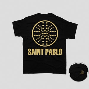 Saint Pablo Tour Unisex Heavy Cotton T-Shirt Tee Kanye West Yeezy Merch (BLACK)