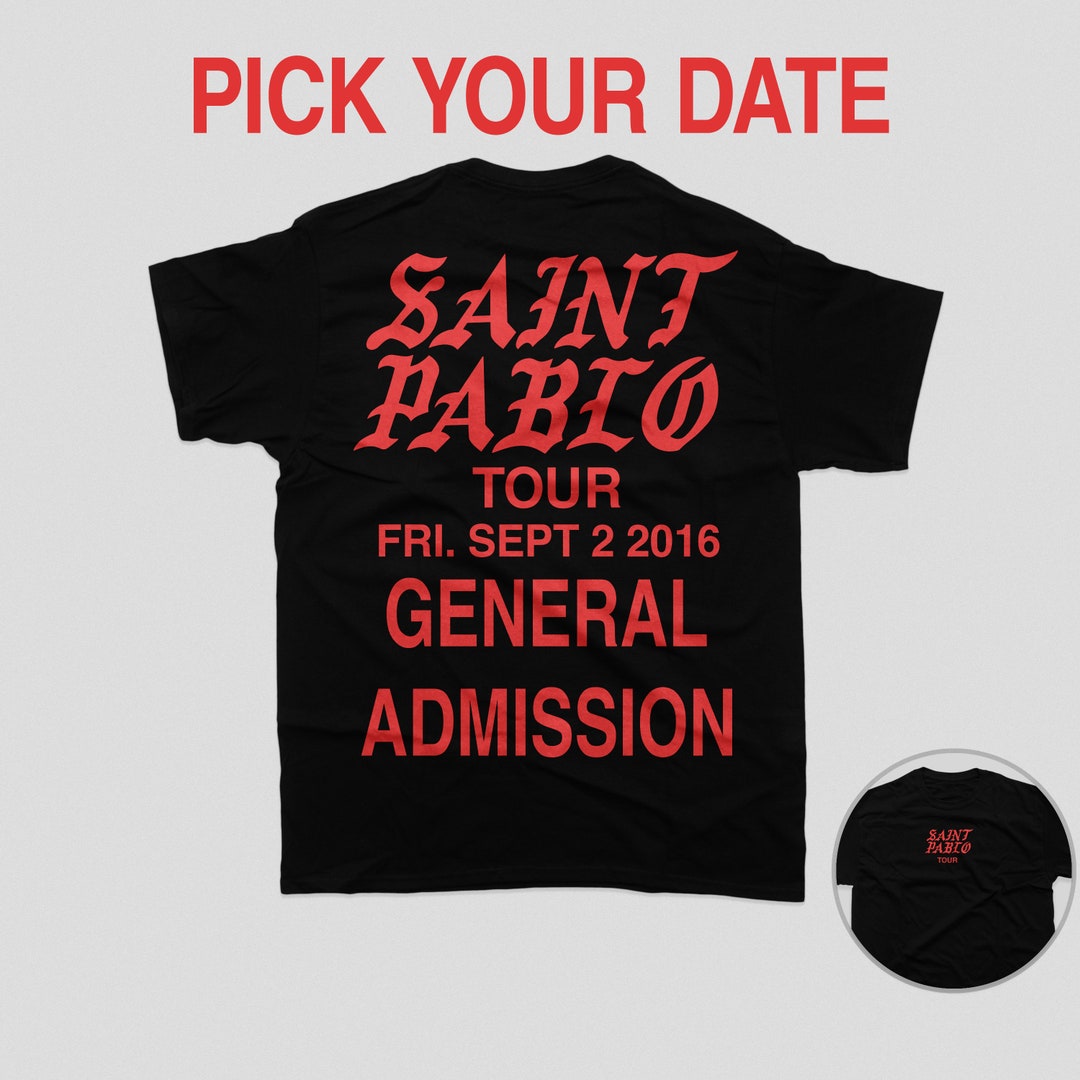 Kanye West Saint Pablo Tour Tシャツ　YZY Saint Pablo Tour General Admission Nopixel Logo Unisex Heavy